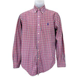 Vintage Ralph Lauren Men's Small Multicolor Plaid Long Sleeve Button-Up‎ Shirt